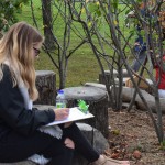 reading under a tree